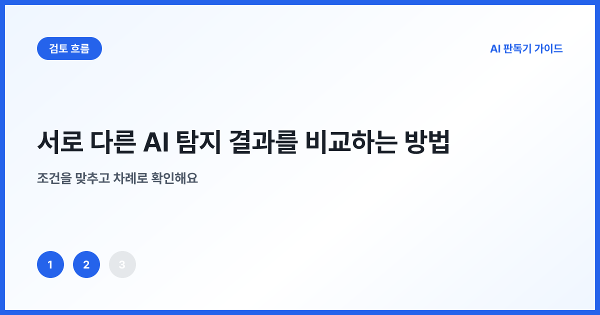 입력 통일 판정 기록 차이 해석의 비교 흐름